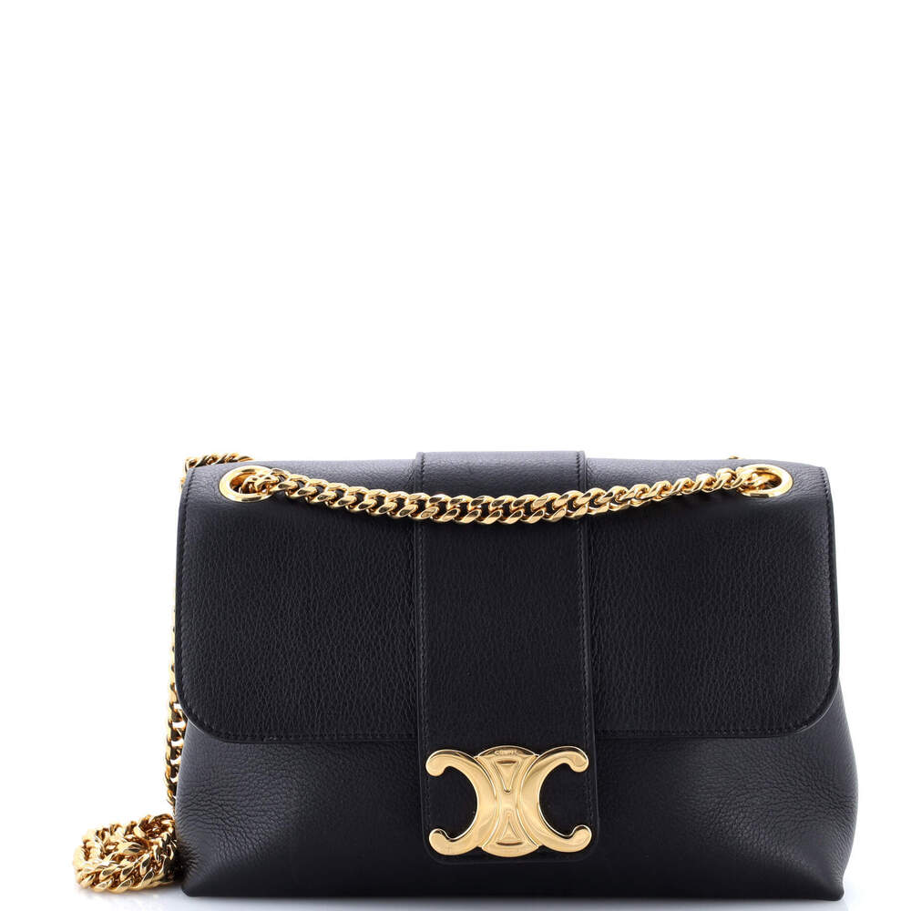 Celine Medium Victoire Flap Shoulder Bag Leather